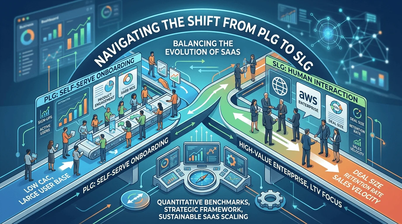 infographic for PLG vs. SLG: Balancing Product-Led Growth with Enterprise Sales Motion