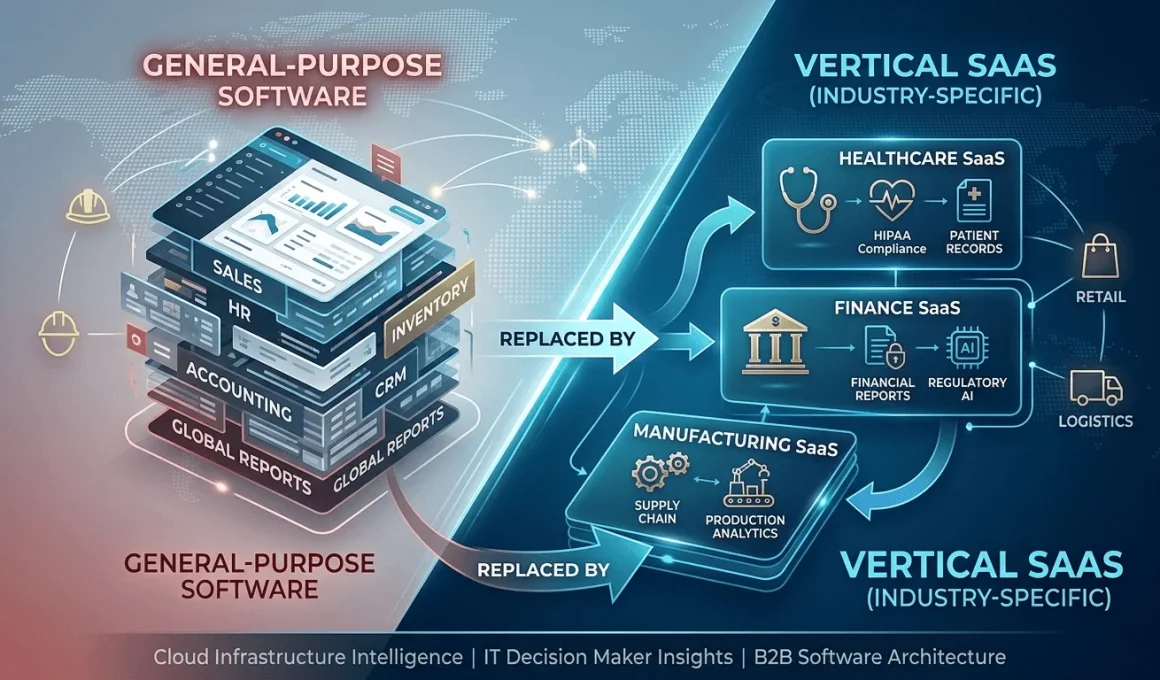 Infographics for The Verticalization of SaaS Why Industry-Specific Platforms Are Replacing General-Purpose Software