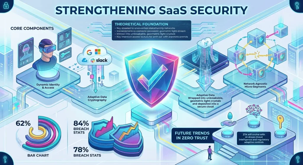 Diagram of steps for strengthening SaaS Security